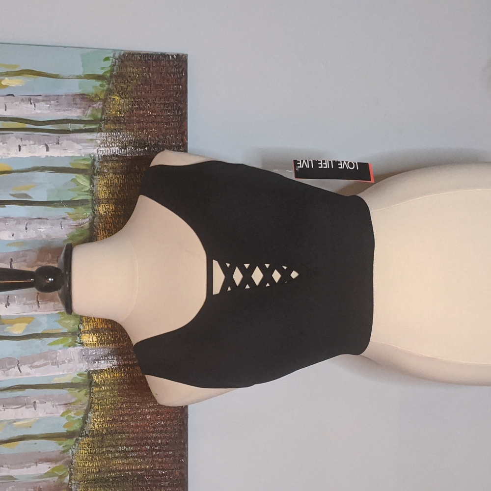 Love. Life. Live. Black Bralette/ Sports Bra/ Lingerie